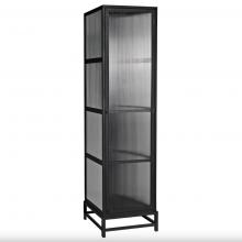 Noir GBCS258MTB - Chandler Tall Cabinet, Black Steel