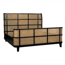 Noir GBED133EKHB - Porto Bed, Eastern King, Hand Rubbed Black