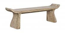 Noir GBEN140DM - Leon Bench, Distressed Mindi Wood, 60"W GBEN140DM