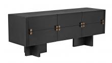 Noir GCON365P - Amidala Sideboard, 6-Drawer, Pale, 80"W GCON365P