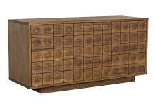 Noir GCON409DW - Vector Sideboard, 9-Drawer, Dark Walnut, 62"W GCON409DW