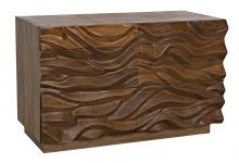 Noir GCON410DW - Mirage Sideboard, 6-Drawer, Dark Walnut, 48"W GCON410DW