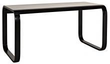 Noir GDES165MTB - Harvey Desk, Black, 59.5"W GDES165MTB