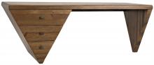 Noir GDES169DW - Tetramo Desk, Dark Walnut, 80"W GDES169DW