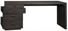 Noir GDES175EB - Artemis Desk, Ebony Walnut, 73.5"W GDES175EB