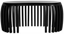 Noir GDES184HB - Irulan Desk, Hand-Rubbed Black, 66"W GDES184HB