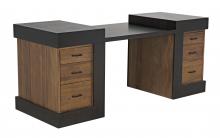 Noir GDES194EBDW - Bentley Desk, Dark Walnut, Ebony Walnut, 76"W GDES194EBDW