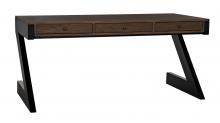 Noir GDES195DW - Z Desk, Dark Walnut, 66"W GDES195DW