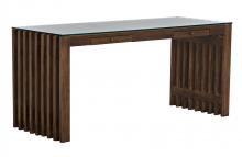 Noir GDES200DW - Frazer Desk, Dark Walnut, 66"W GDES200DW