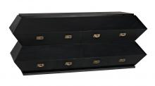 Noir GDRE250HB - Vico Dresser, 4-Drawer, Hand-Rubbed Black, 72.5"W GDRE250HB