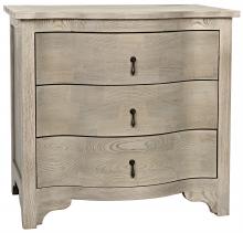 Noir GTAB290VGR - Curved Chest, 3-Drawer, Vintage Grey, 30"W GTAB290VGR