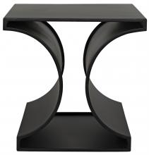 Noir GTAB358MTB - Alec Side Table, Matte Black, 24"H GTAB358MTB