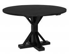 Noir GTAB419HB-48 - Criss-Cross Dining Table, Hand Rubbed Black, 48"W (GTAB419HB-48 )