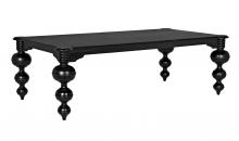 Noir GTAB473HB - Claudio Dining Table, Hand Rubbed Black, 99"W (GTAB473HB )