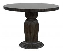 Noir GTAB560HB - Portobello Dining Table, Hand Rubbed Black with Light Brown Highlights, 40"W (GTAB560HB )