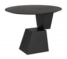 Noir GTAB571MTB - Pieta Side Table, Round, Matte Black, 30"H GTAB571MTB