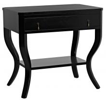 Noir GTAB665D1 - Weldon Side Table, Distressed Black, 28.5"H GTAB665D1