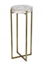 Noir GTAB698MB - Soho Side Table, Antique Brass, 26.5"H GTAB698MB