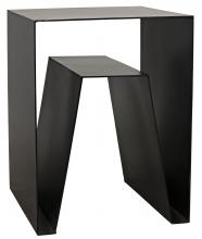 Noir GTAB838MTB - Quintin Side Table, Matte Black, 26"H GTAB838MTB