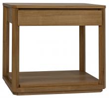 Noir GTAB866GT - SL11 Side Table, Gold Teak, 28.5"H GTAB866GT