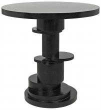 Noir GTAB886HB - Hugo Side Table, Hand Rubbed Black, 28"H GTAB886HB