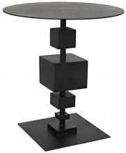 Noir GTAB896MTB - Gropius Side Table, Matte Black, 26"H GTAB896MTB