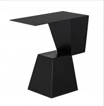 Noir GTAB961MTB - Pieta Side Table, Rectangular, Matte Black, 26"H GTAB961MTB