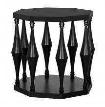 Noir GTAB964HB - Marceo Side Table, Hand Rubbed Black, 25"H GTAB964HB