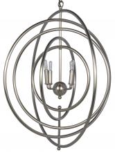 Noir LAMP369ASV - Brooks Pendant, 4-Light, Antique Silver, 30"W LAMP369ASV