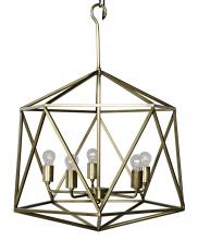 Noir LAMP417MB - Alden Pendant, 5-Light, Antique Brass, 21.5"W LAMP417MB