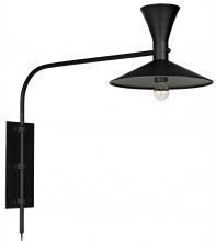 Noir LAMP420MTB - Enzo Wall Sconce, 1-Light, Matte Black, 12.5"W LAMP420MTB