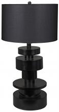 Noir LAMP622MTBSH - Wilton Table Lamp, 1-Light, Matte Black, Styrene Black Cotton Shade, 28.5"H LAMP622MTBSH