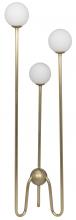 Noir LAMP641MB - Seafield Floor Lamp, 3-Light, Antique Brass, Frosted Glass, 70.5"H LAMP641MB