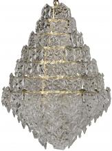 Noir LAMP693MB-L - Neive Chandelier, 8-Light, Antique Brass, Textured Glass, 23.5"W LAMP693MB-L