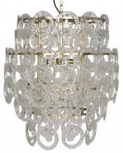 Noir LAMP703MB - Quebec Chandelier, 6-Light, Antique Brass, 26"W LAMP703MB