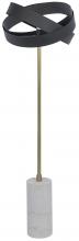 Noir LAMP733MTB - Orion Floor Lamp, 1-Light, Antique Brass, Matte Black, 63.5"H LAMP733MTB