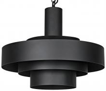 Noir LAMP753MTB - Parlor Pendant, 4-Light, Matte Black, 22"W LAMP753MTB