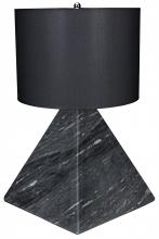 Noir LAMP755BMSH - Sheba Table Lamp, 1-Light, Black, Black Shade, 23"H LAMP755BMSH