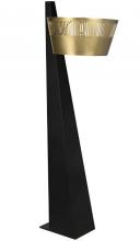 Noir LAMP759MB - Claudius Floor Lamp, 1-Light, Matte Black, Antique Brass, 68"H LAMP759MB