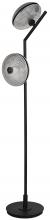 Noir LAMP766MTB - Gibson Floor Lamp, 2-Light, Matte Black, Clear Glass, 74"H LAMP766MTB