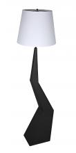 Noir LAMP779MTBSH - Rhombus Floor Lamp, 1-Light, Matte Black, White Silk Shade, 68"H LAMP779MTBSH