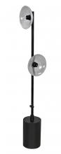 Noir LAMP783MTB - Natilus Floor Lamp, 2-Light, Matte Black, Handblown Glass, 60"H LAMP783MTB