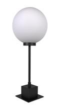 Noir PZ016MTB - Mond Table Lamp, 1-Light, Matte Black, Milk Globe Glass, 25"H PZ016MTB