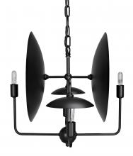 Noir PZ019MTB - Satellite Pendant, 4-Light, Matte Black, 23"W PZ019MTB