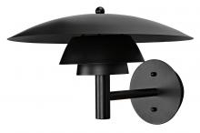 Noir PZ023MTB - Caprese Wall Sconce, 1-Light, Matte Black, 10"W PZ023MTB