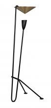 Noir PZ026MTB - Jetset Floor Lamp, 1-Light, Matte Black, Antique Brass, 71"H PZ026MTB