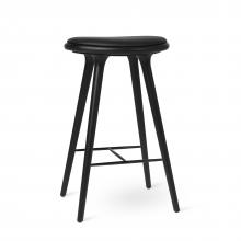 Mater 1082 - High Stool, Black, Black Leather, 29.1"H 01082