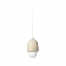 Mater 2301 - Terho Mini Pendant, 1-Light, Natural, White Opal Glass, 5.3"W 02301