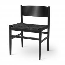 Mater 8005 - Nestor Dining Chair, Black, Black Paper Cord Seat, 29.9"H 08005