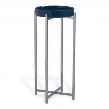 Port 68 AFDS-384-01 - Jody Accent Table, Navy, Polished Nickel, 11"W AFDS-384-01